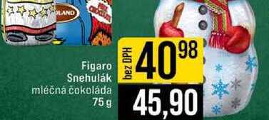 Figaro Snehulák mléčná čokoláda 75g