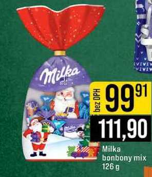 Milka bonbony mix 126 g