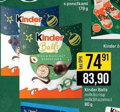 Kinder Balls milk crisp milk hazelnut 90 g 