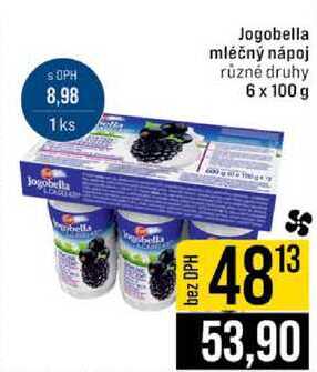 Jogobella mléčný nápoj různé druhy 6 x 100 g