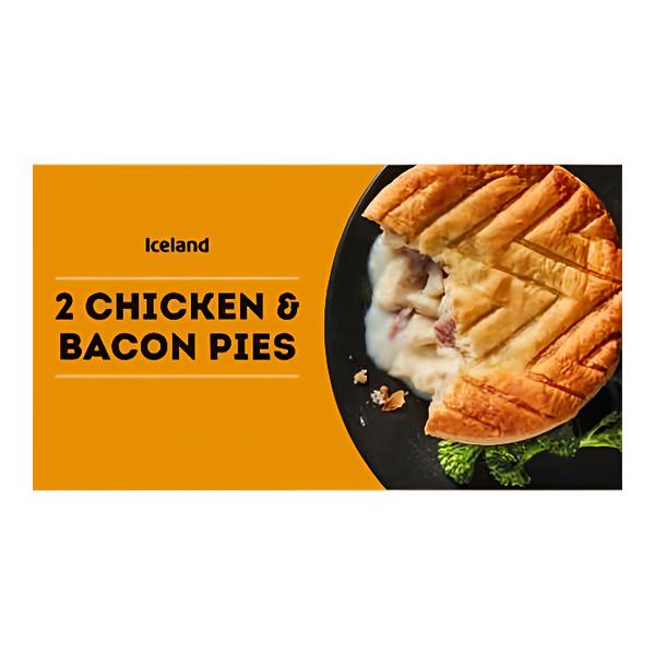 Iceland Listové těsto s kuřecím masem a uzenu slaninou 2ks - Kuřecí Pie se slaninou