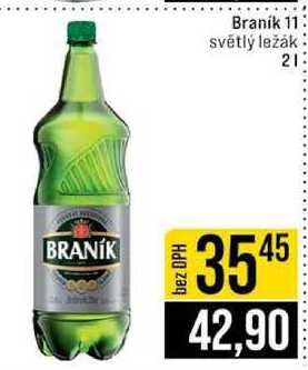 Braník 11 světlý ležák 2l v akci