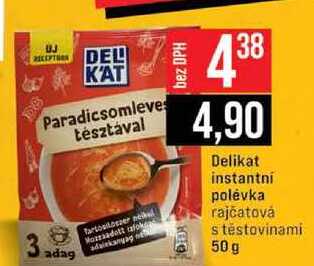 Delikat instantní polévka rajčatová s těstovinami 50 g