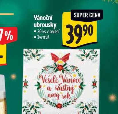 Vánoční ubrousky 20 ks