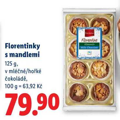 Florentinky s mandlemi, 125 g 