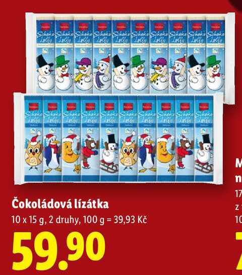 Čokoládová lízátka, 10x 15 g