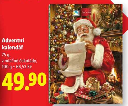 Adventní kalendář, 75 g
