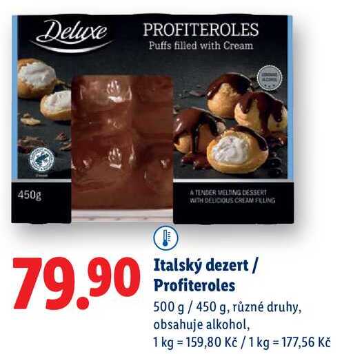 Italský dezert/Profiteroles, 500 g/450 g