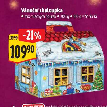 Vánoční chaloupka mix mléčných figurek 200 g 