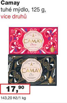 Camay tuhé mýdlo, 125 g, více druhů
