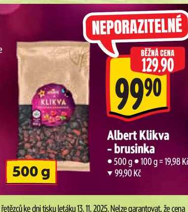   Albert Klikva - brusinka 500 g 