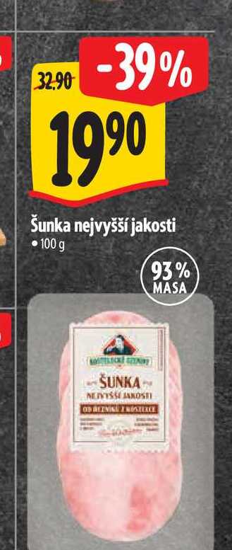 Šunka nejvyšší jakosti 100 g