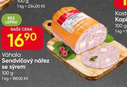 Sendvičový nářez se sýrem 100 g 