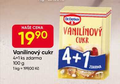 Dr. Oetker Vanilínový cukr 4+1