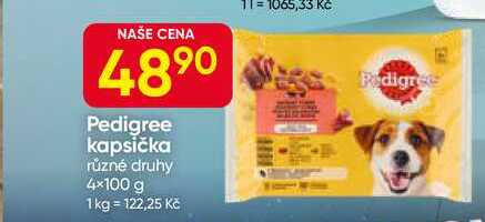 Pedigree kapsička různé druhy 4×100 g