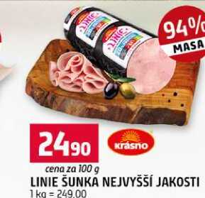 LINIE ŠUNKA NEJVYŠŠÍ JAKOSTI 100 g