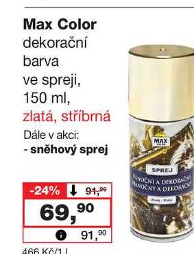 Max Color dekorační barva ve spreji, 150 ml