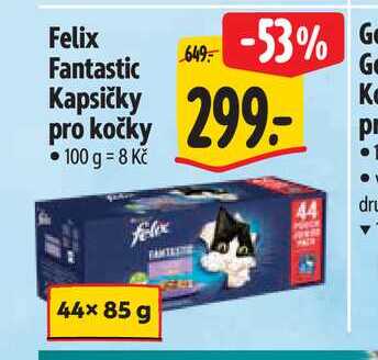 Felix Fantastic Kapsičky pro kočky 100 g