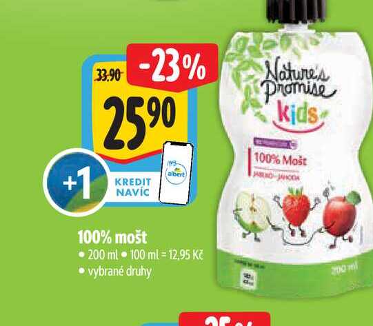  Nature's Promise kids 100% Mošt 200 ml 