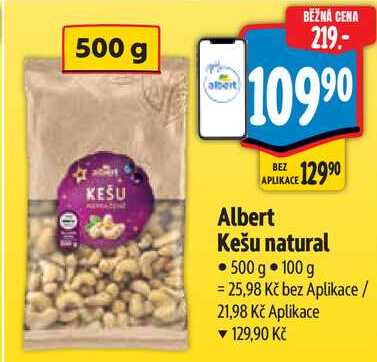 Albert Kešu natural, 500 g 