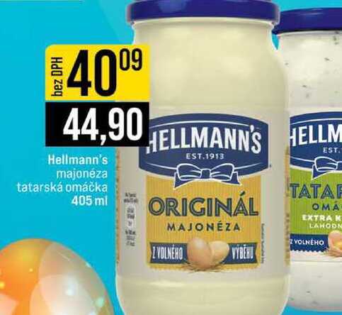 Hellmann's majonéza tatarská omáčka 405 ml