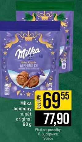 Milka bonbony nugat original 90 g