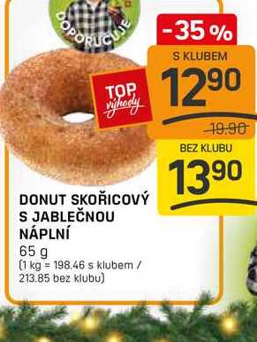 DONUT SKOŘICOVÝ S JABLEČNOU NÁPLNÍ 65 g