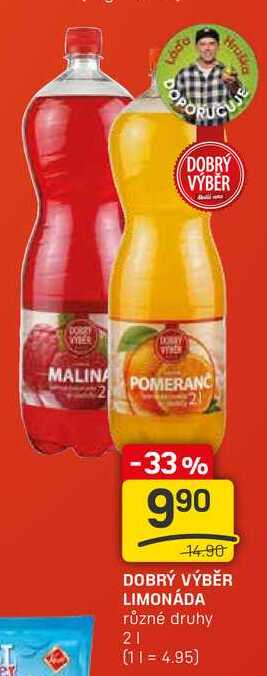 DOBRÝ VÝBĚR LIMONÁDA různé druhy 2l
