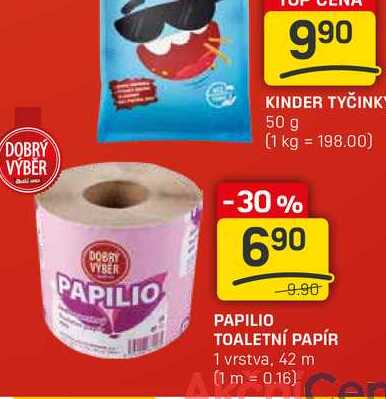 PAPILIO TOALETNÍ PAPÍR 1 vrstva, 42 m