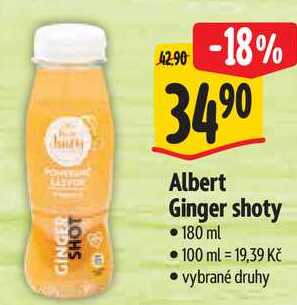 Albert Ginger shoty, 180 ml