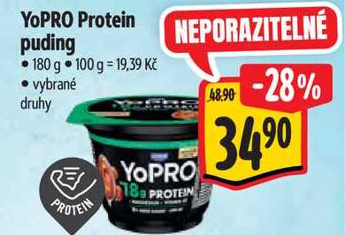 YoPRO Protein puding, 180 g