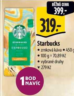 Starbucks zrnková káva, 450 g