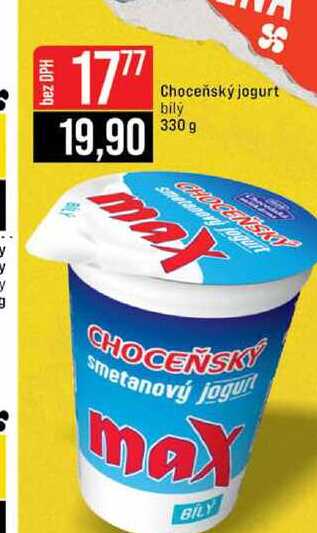 Choceňský jogurt bily 330 g