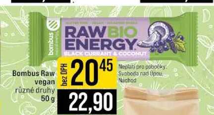 Bombus Raw vegan různé druhy 50 g