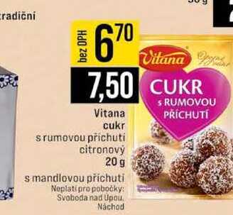 Vitana cukr s rumovou příchuti citronový 20g s mandlovou příchuti