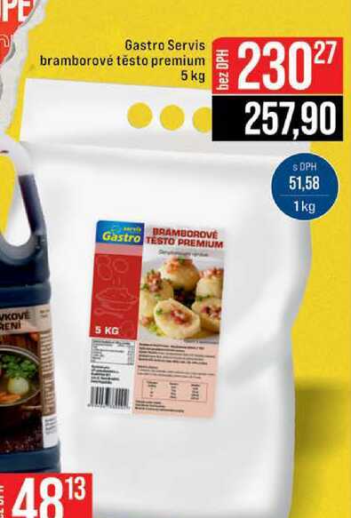 Gastro Servis bramborové těsto premium 5 kg 