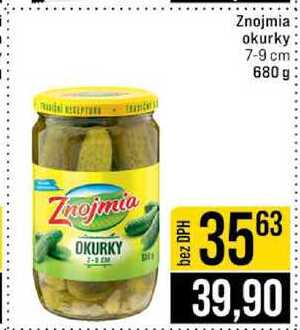 Znojmia okurky 7-9 cm 680 g