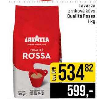 Lavazza zrnková káva Qualitá Rossa 1kg  v akci