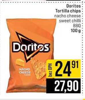Doritos Tortilla chips nacho cheese sweet chilli BBQ 100 g