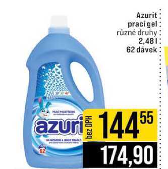 Azurit prací gel různé druhy 2,48l 62 dávek