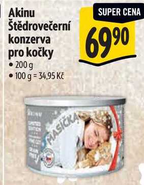 Akinu Štědrovečerní konzerva pro kočky, 200 g 