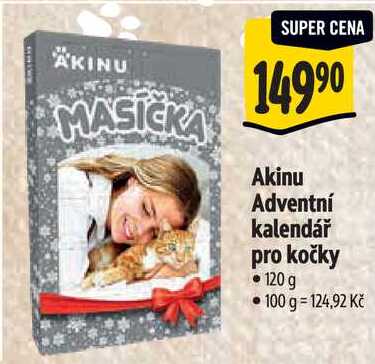 Akinu Adventní kalendář pro kočky, 120 g 