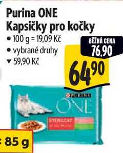 Purina ONE Kapsičky pro kočky, 4x 85 g