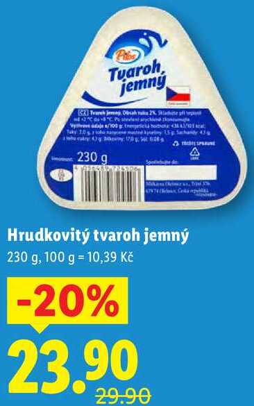 Hrudkovitý tvaroh jemný, 230 g