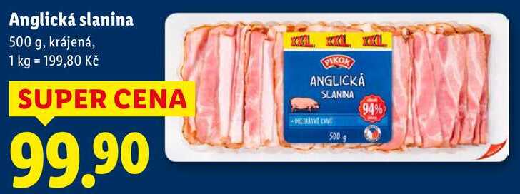 Anglická slanina, 500 g