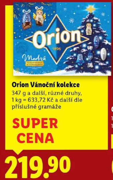 Orion Vánoční kolekce, 347 g a další