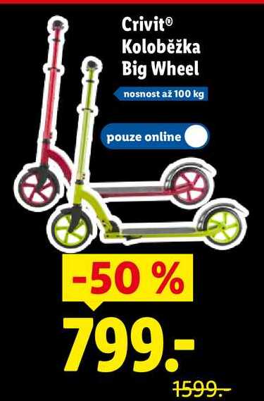 Crivit Koloběžka Big Wheel