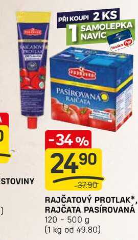 RAJČATOVÝ PROTLAK, RAJČATA PASÍROVANÁ 120 - 500 g