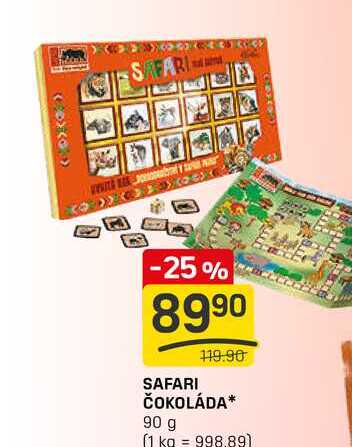SAFARI ČOKOLÁDA 90 g 