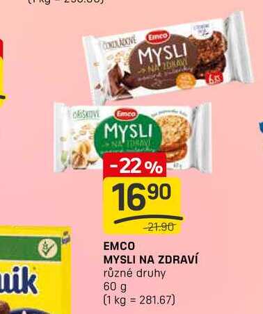 EMCO MYSLI NA ZDRAVÍ různé druhy 60 g